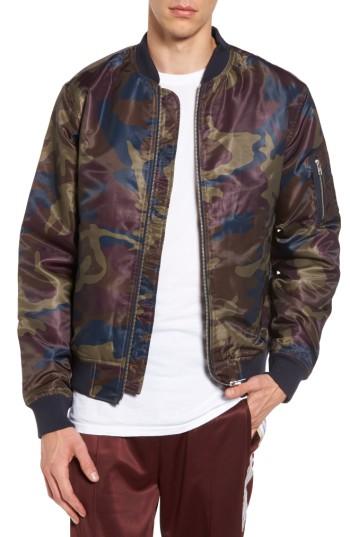 Men's Wesc The Camo Bomber Jacket - Red