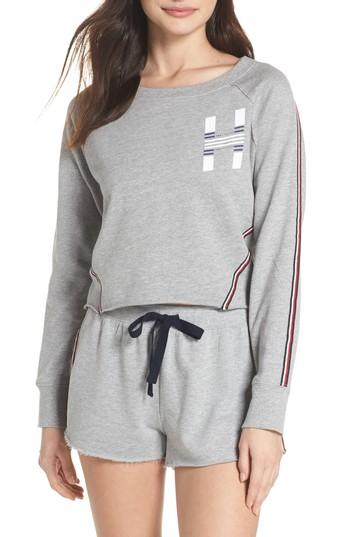 Women's Tommy Hilfiger Crop Lounge Sweatshirt - Grey