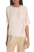 Women's Grey Jason Wu Ruffle Drape Tee - Pink