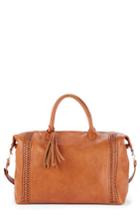 Sole Society Tara Whipstitched Faux Leather Weekend Bag - Brown