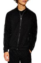 Men's Topman Jazzy Track Jacket - Black