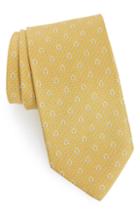 Men's Salvatore Ferragamo Gage Print Silk Tie, Size - Yellow