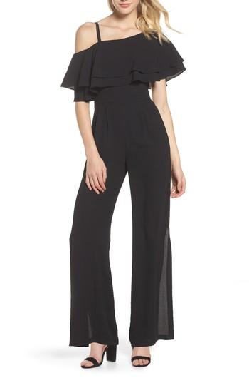 Women's Vince Camuto Moss One-shoulder Jumpsuit - Black