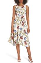Women's Gabby Skye Floral Crepe Midi Dress - Beige