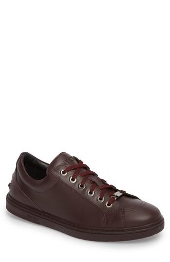 Men's Jimmy Choo Cash Sneaker Us / 42eu - Burgundy