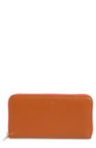 Women's J.crew Harper Leather Continental Wallet - Brown