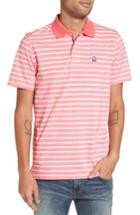 Men's Psycho Bunny Golf Striped Polo (s) - Red