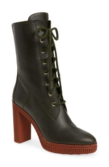 Women's Tod's Lace-up Boot Us / 41eu - Green