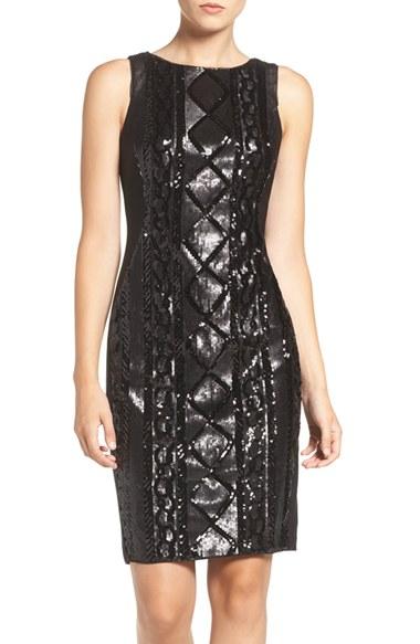 Women's Adrianna Papell Sequin Front Sheath Dress