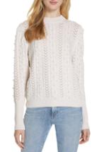 Women's Joie Tinala Faux Pearl Detail Cable Sweater