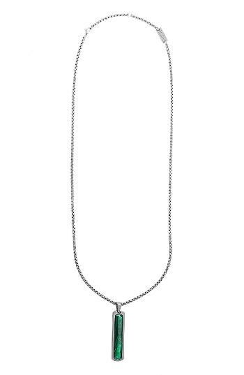 Men's Steve Madden Oxidized Malachite Pendant Necklace
