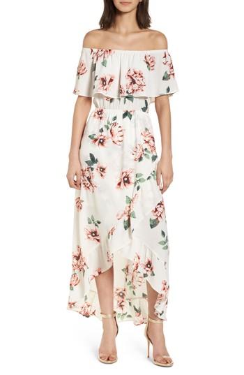 Women's Mimi Chica Off The Shoulder Maxi Dress - Ivory