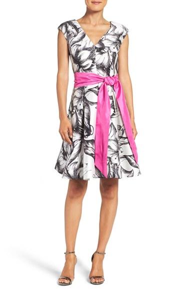 Women's Eliza J Print Fit & Flare Dress