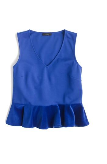 Women's J.crew Velvet Peplum Top, Size - Blue