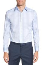 Men's Bonobos Jetsetter Slim Fit Stretch Check Dress Shirt .5 - 32 - Blue