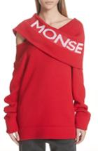 Women's Monse Logo Off The Shoulder Wool Blend Sweater