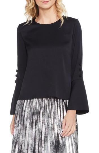 Women's Vince Camuto Flutter Cuff Blouse - Black