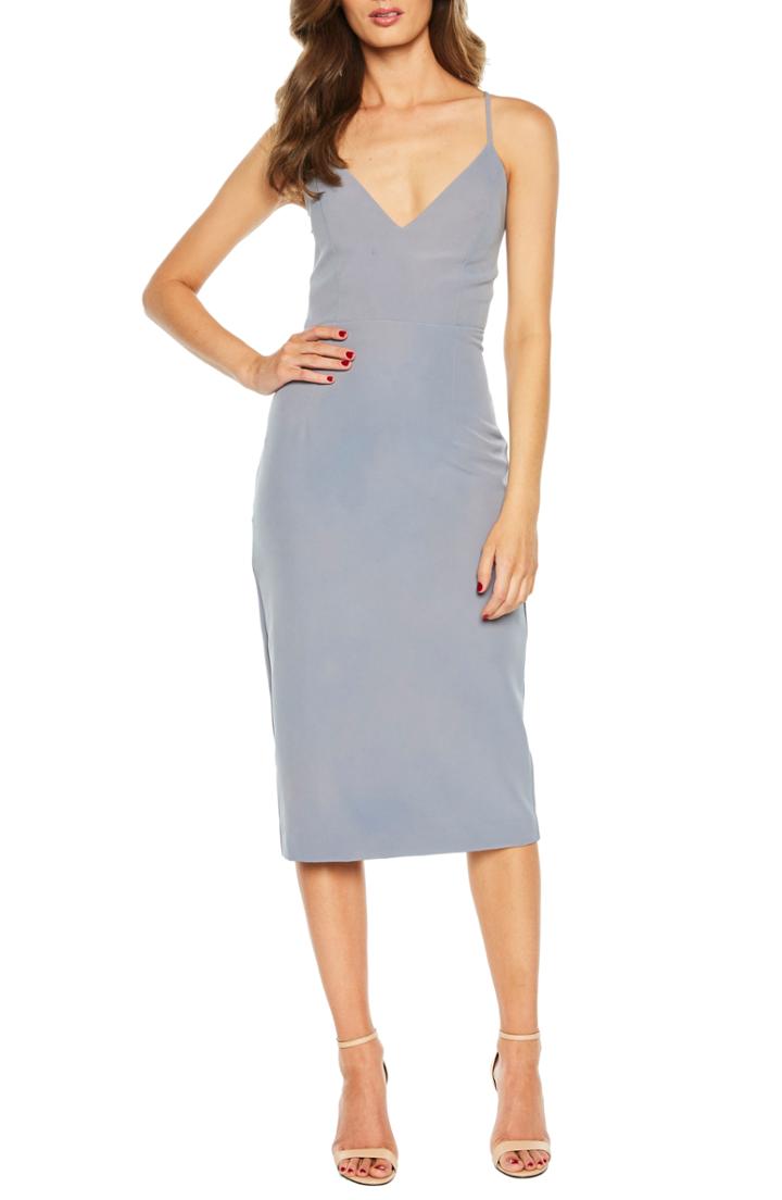 Women's Bardot Asymmetrical Open Back Dress