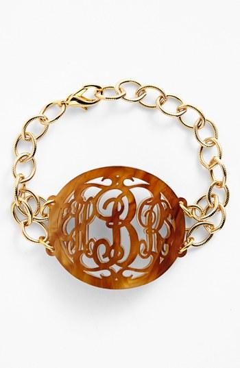 Women's Moon And Lola 'annabel' Large Oval Personalized Monogram Bracelet (nordstrom Exclusive)