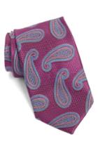 Men's Nordstrom Men's Shop Paisley Silk Tie, Size X-long - Pink