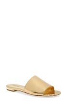 Women's Michael Michael Kors Shelly Slide Sandal M - Metallic