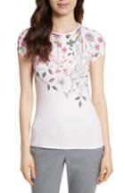Women's Ted Baker London Ebone Unity Floral Fitted Tee - Pink