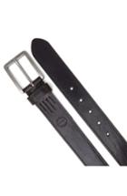 Men's Boconi Embossed Leather Belt - Brown
