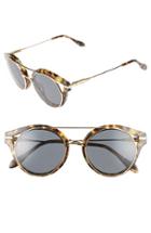 Women's Sonix Preston 51mm Gradient Round Sunglasses - Black Solid/ Brown Tortoise