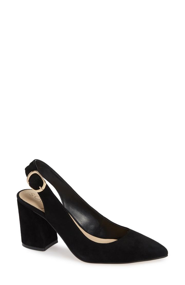 Women's Sole Society Trudie Slingback Pump .5 M - Black