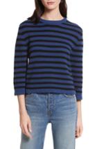 Women's Allude Crop Cashmere Sweater, Size - Blue