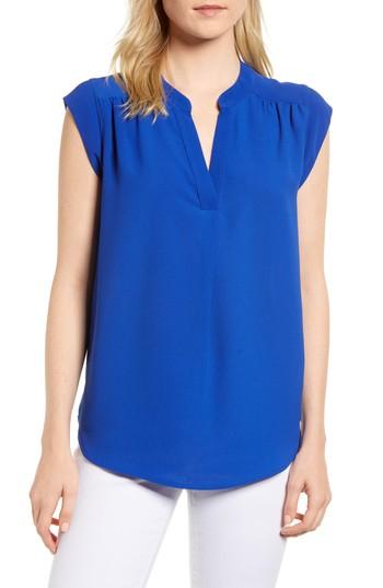 Women's Gibson Split Neck Top - Blue