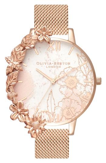 Women's Olivia Burton Case Cuff Mesh Strap Watch, 38mm