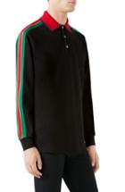 Men's Gucci Long Sleeve Polo - Black