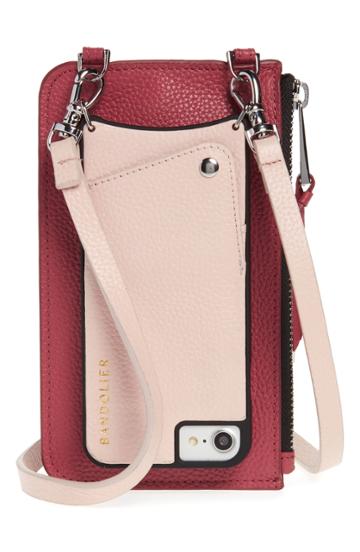 Bandolier Emma Leather Iphone 7/8 & 7/8 Crossbody Case - Pink