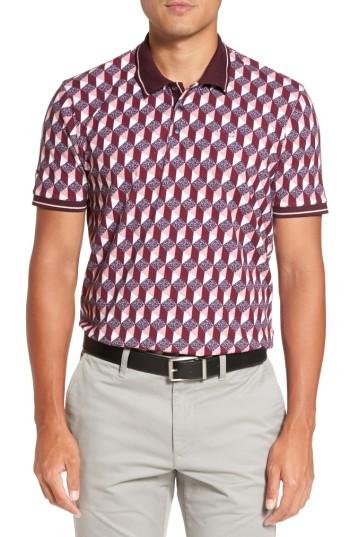 Men's Ted Baker London Golf Polo (xxl) - Pink