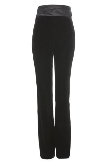 Women's Topshop Cummerbund Trousers Us (fits Like 0) - Black