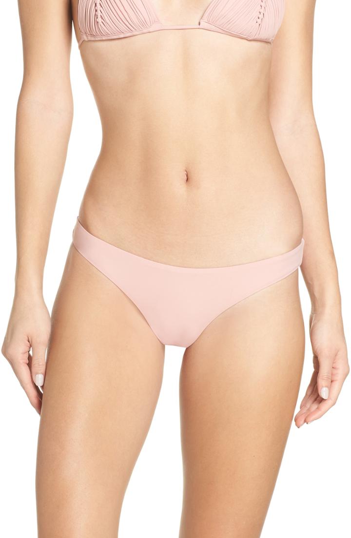 Women's Pilyq Ruched Bikini Bottoms - Pink