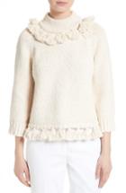 Women's Kate Spade New York Tassel Trim Slub Cotton Sweater