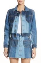 Women's Jean Atelier Jacques Crop Denim Jacket - Blue