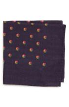 Men's Bonobos Dot Wool Pocket Square, Size - Blue