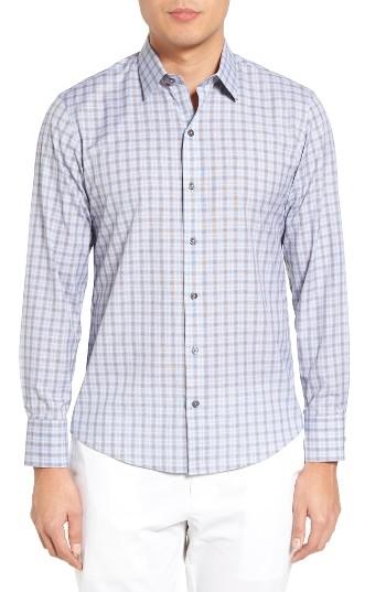 Men's Zachary Prell Cristiano Trim Fit Plaid Sport Shirt