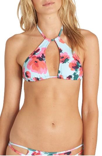 Women's Billabong Bella Beach Halter Bikini Top - Blue/green