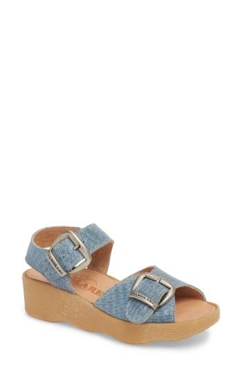 Women's Famolare Double Play Platform Sandal M - Blue