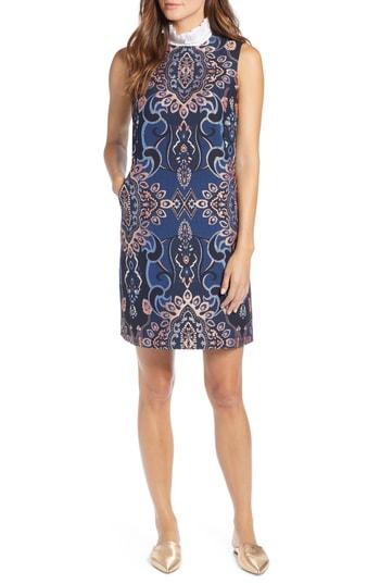 Women's Halogen Brocade Shift Dress - Blue