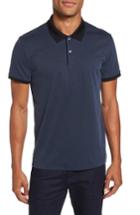 Men's Theory Current Tipped Pique Polo, Size - Blue