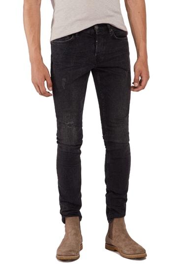 Men's Allsaints Rex Slim Fit Straight Leg Jeans - Black