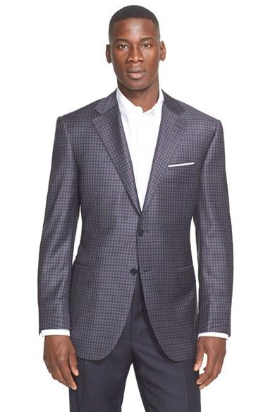 Men's Canali Classic Fit Check Wool Sport Coat