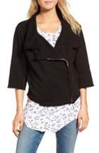 Women's Frank & Eileen Tee Lab Moto Fleece Jacket - Black