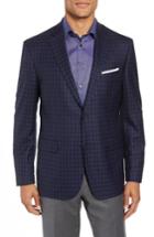 Men's John W. Nordstrom Traditional Fit Check Wool Sport Coat R - Blue