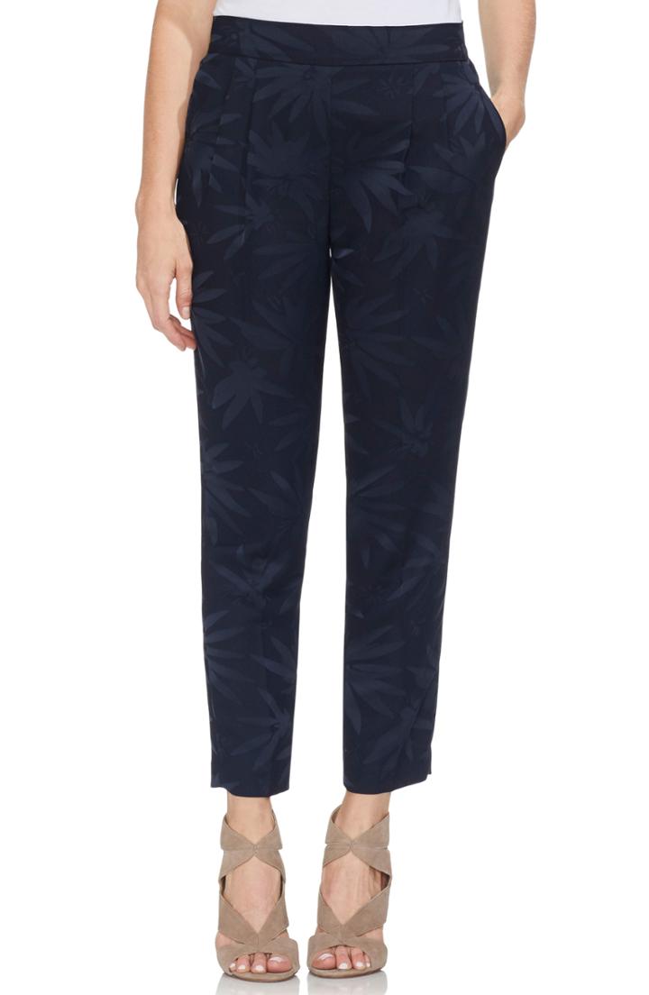 Women's Vince Camuto Tonal Leaf Print Slim Pants - Blue